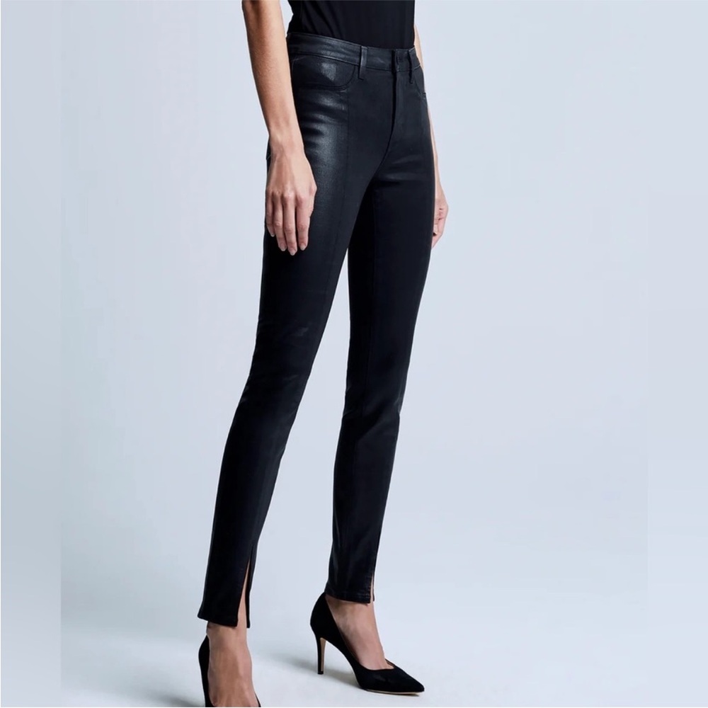NWOT L'AGENCE Jyothi Coated Split Ankle High Rise Bodycon Skinny Jeans Size 29 - Picture 7 of 12